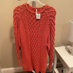 Free People Orange Sweater Dress